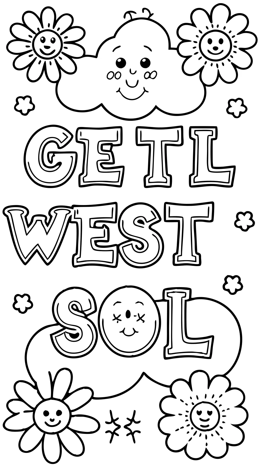 get well coloring pages